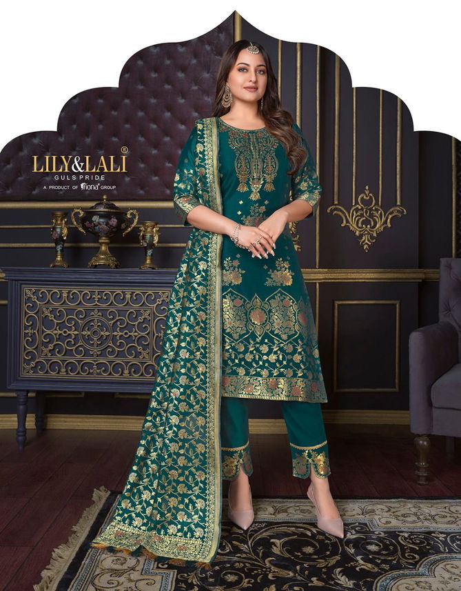 Lily And Lali Silk Kari 2 Latest Designer Festival Wear Kurti Pant With Dupatta Collection
